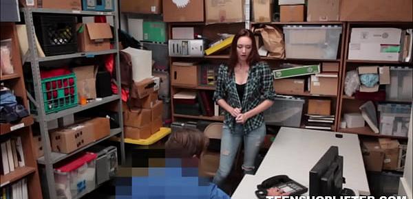  Cute Young Alternative Teen Caught Shoplifting Clothes Fucked By Security Guard
